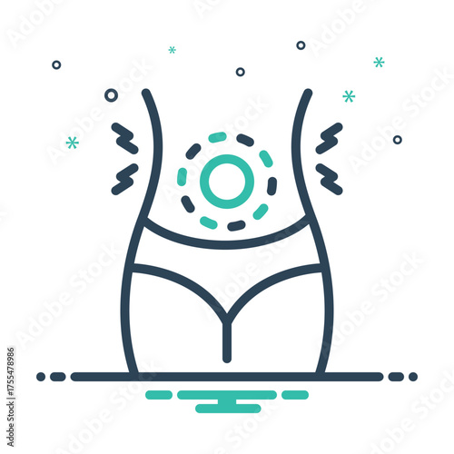 Mix icon for belly discomfort   