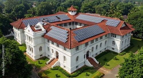 solar panel at Sri Lankan President House

