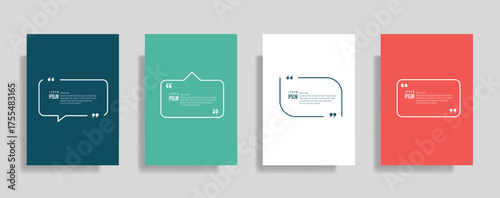 Quote box templates offer modern text placeholders for impactful messaging in presentations, marketing materials, and social media campaigns now