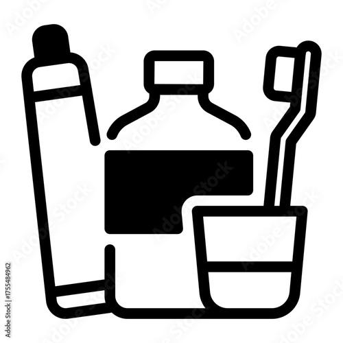 This Oral Care Product icon is suitable for use in Supermarket.