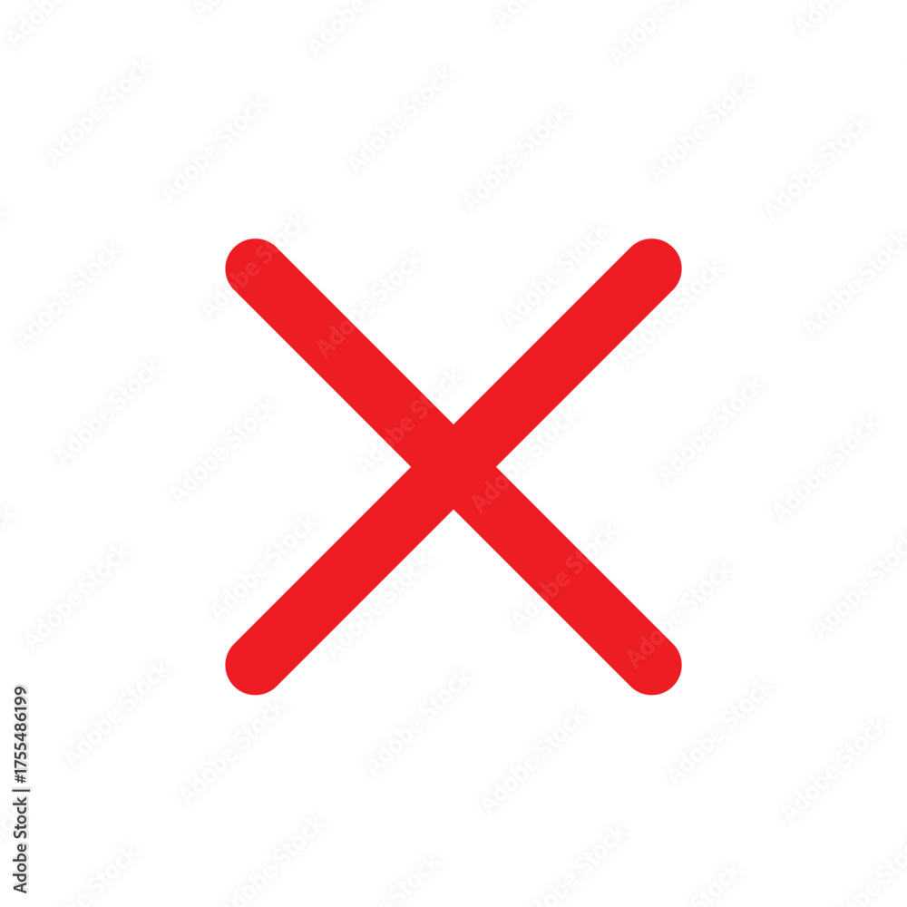 Obraz premium red cross mark 