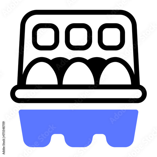 This Eggs icon is suitable for use in Supermarket.