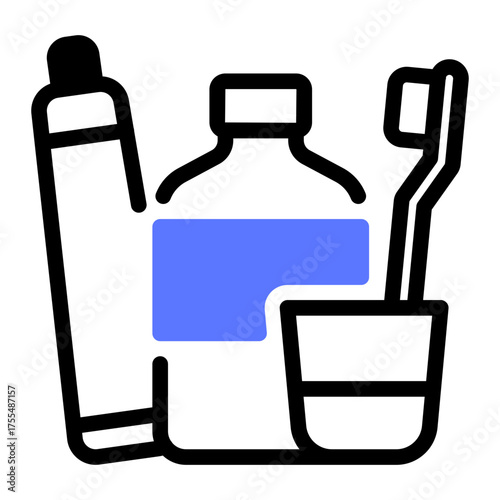 This Oral Care Product icon is suitable for use in Supermarket.