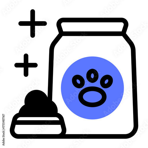 This Pet Food icon is suitable for use in Supermarket.