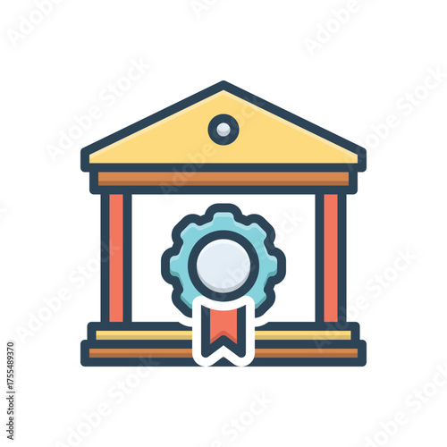 Color illustration icon for monetary policy