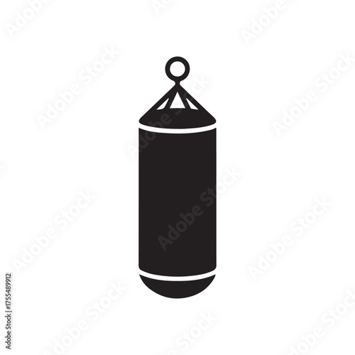 Vector punching bag isolated on white background