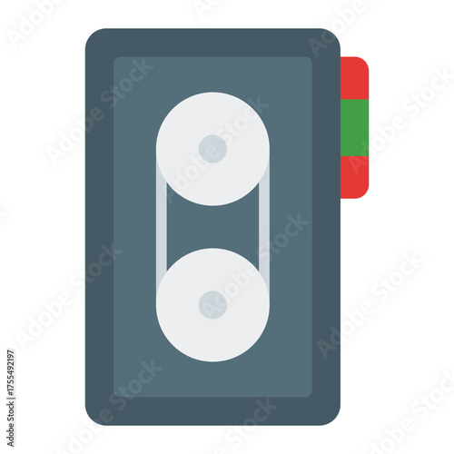 Voice recording icon. Speech capture and podcast creation concept. Audio content and vocal production illustration. Flat Icon