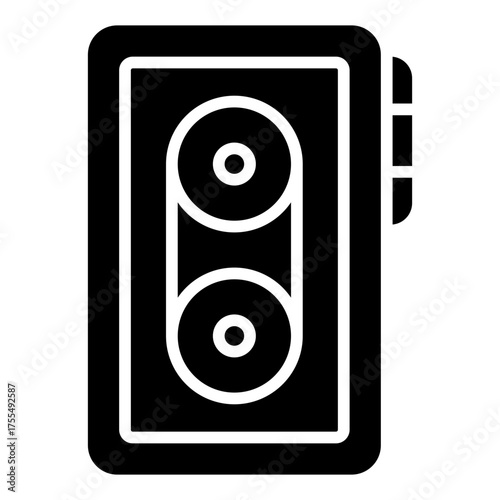 Voice recording icon. Speech capture and podcast creation concept. Audio content and vocal production illustration. Glyph Icon