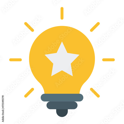 Innovation icon. Creative idea and brainstorming concept. Online meeting and digital collaboration illustration. Flat Icon