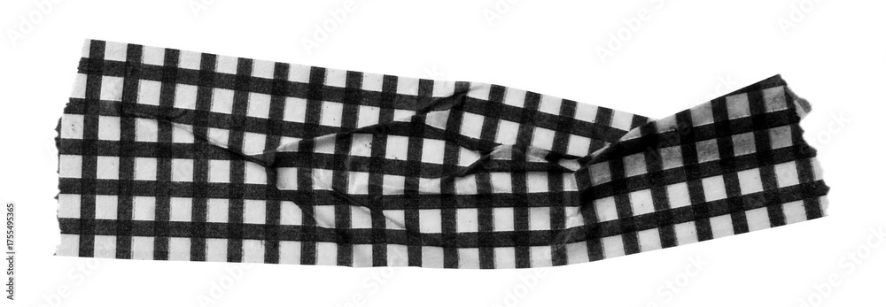 Obraz premium black patterned sticker paper tape isolated on transparent background
