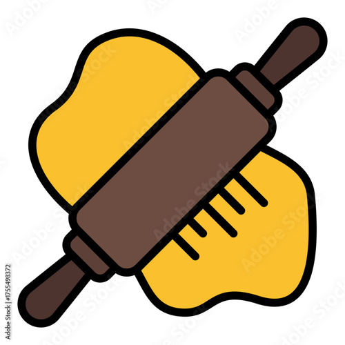 Dough icon. Baking ingredient symbol. Bread and pastry preparation collection. Filled Line Icon