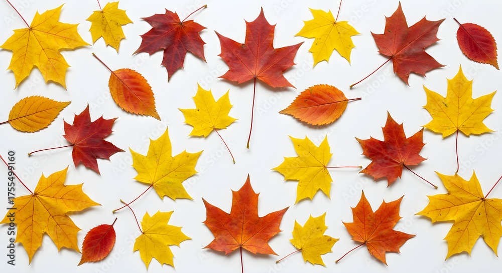 Fototapeta premium Autumnal leaves composition