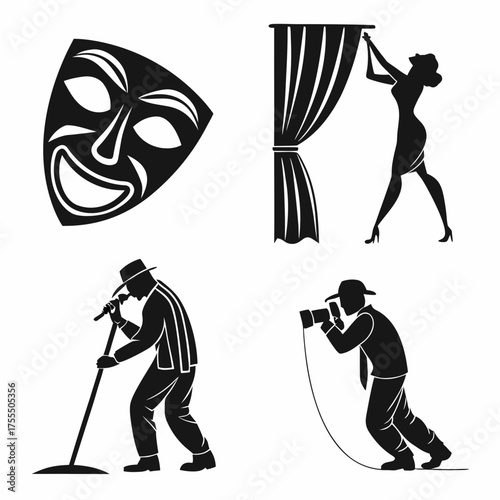 Vector art of art and entertainment concept culture and hobby theme