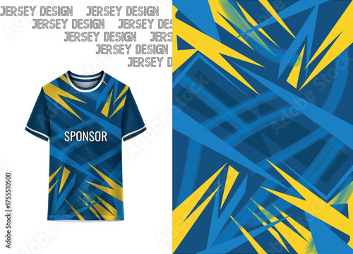 Modern Sports Jersey Design Template |Sublimation Football, Cricket & Teamwear Mockup