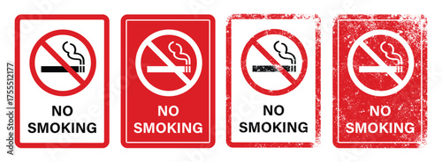 No Smoking Area Sign Vector Illustration: Prohibition and Safety