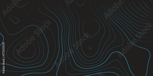 Abstract dark blue pattern and texture design with concentric swirls and lines in a vector illustration