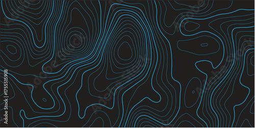 Abstract blue background with swirling wave pattern for a seamless vector wallpaper design