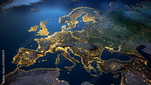Eu network mapping  analyzing western europe s connectivity in data transfer and cyber tech
