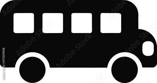 bus icon isolated on white
