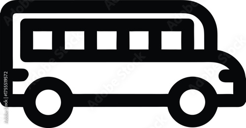 bus icon isolated on white