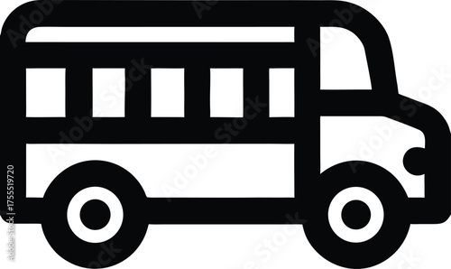 bus icon isolated on white