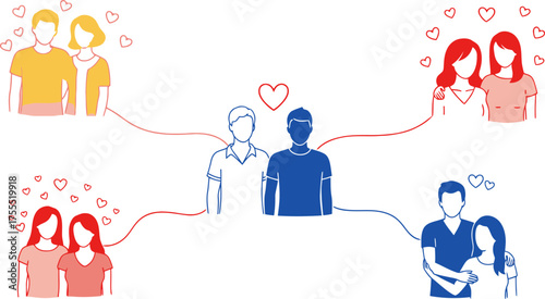 digital pathways ignite diverse love, connecting every heart in harmony