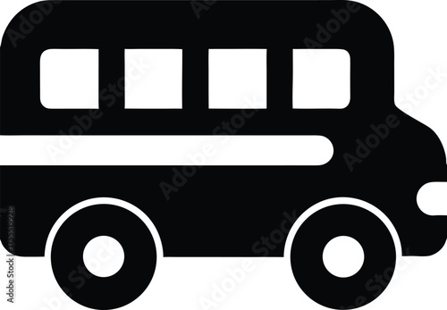 bus icon isolated on white