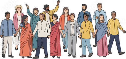 worldwide connections people from every culture unite with open hearts