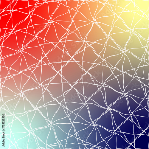 Colorful Web Art Print with Gradient Background
