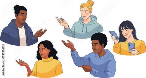 diverse perspectives connect, illustrating modern communication, ideas, and digital engagement