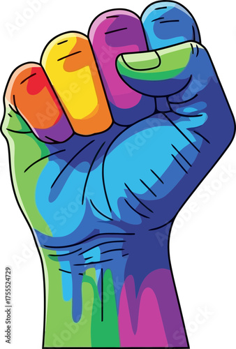 vibrant unity diverse colors represent collective power and shared spirit