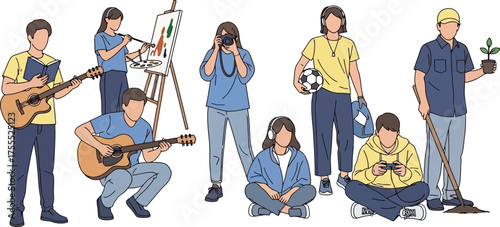 diverse pursuits define vibrant lives, showcasing human creativity and individual spirit