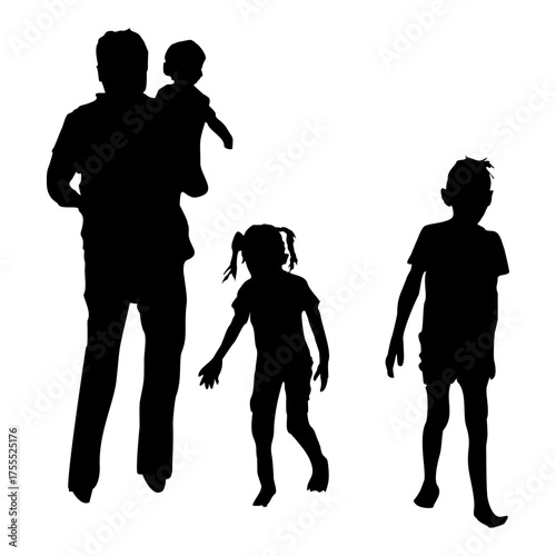 father and son icon element for design