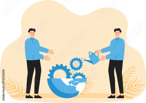 World economics or global and international financial treatment, fix inflation or help and support other countries to recover from crisis, fixing the world concept
