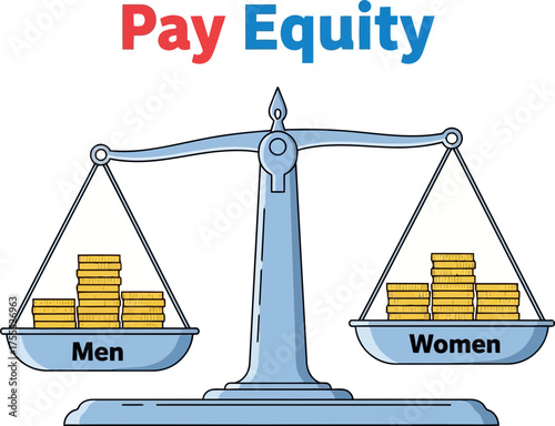 unbalanced scales highlight the urgent gender pay gap disparity