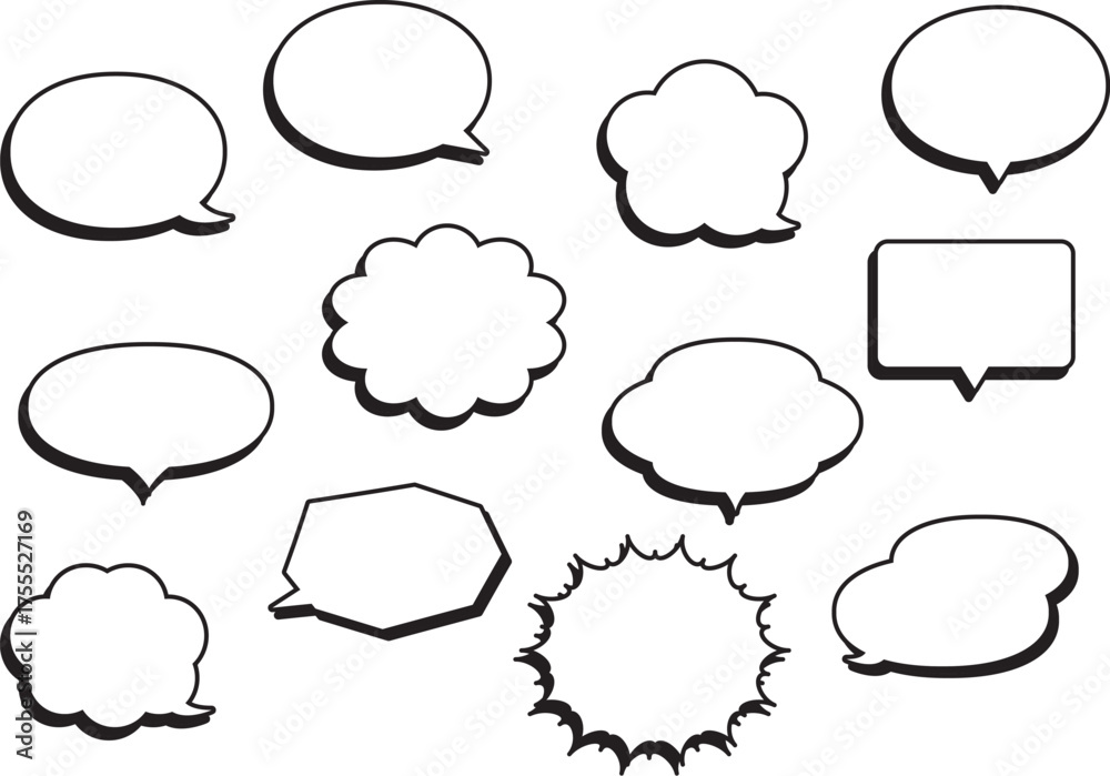 Obraz premium ふきだし_シャドー