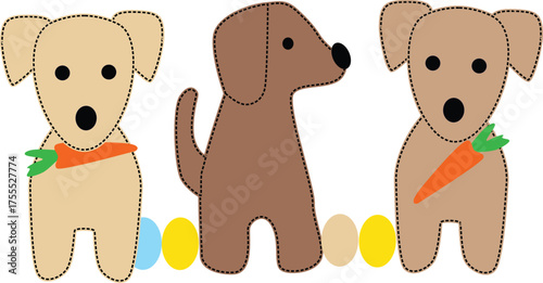 little cute dog t shirt print vector art