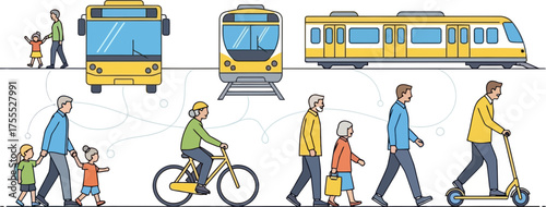 everyday journeys connecting communities through various sustainable urban mobility