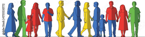 a tapestry of humanity diverse individuals marching together, handinhand