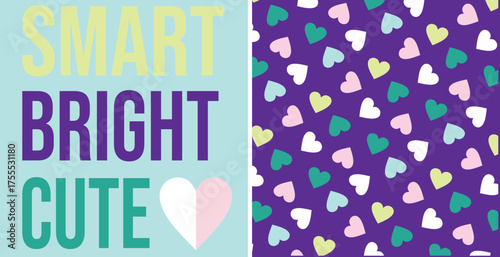 heart print all over pattern print vector art