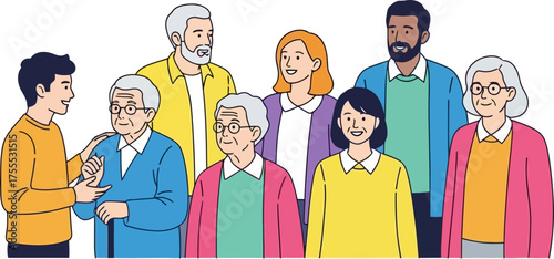 young adult offers comforting guidance, unifying diverse generations with empathy