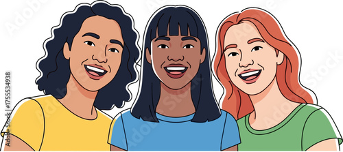cheerful diverse women share laughter, embodying warmth and supportive companionship