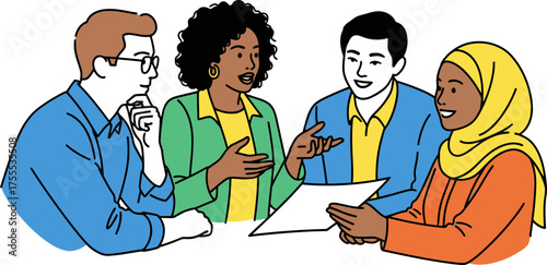 harmonious collaboration unfolds, sharing expertise for collective success
