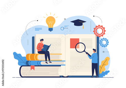 The pursuit of knowledge and learning through education and study aids.