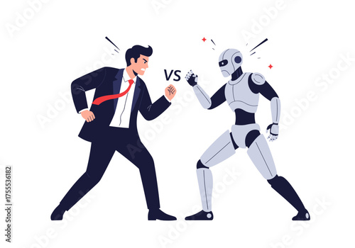 The evolving battle between human intelligence and artificial intelligence in the modern workplace.