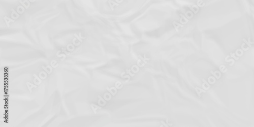 White fabric background. white crumpled paper background texture pattern overlay. wrinkled high resolution arts craft and Seamless white crumpled paper.	