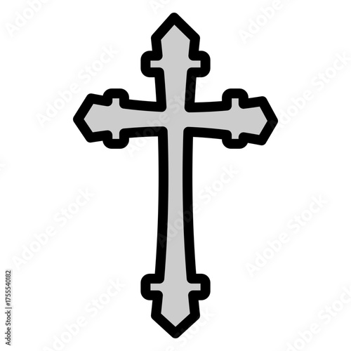 Crucifix Vector Flat Icon Design