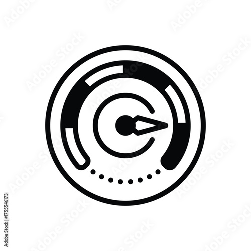 Black solid icon for premier performance