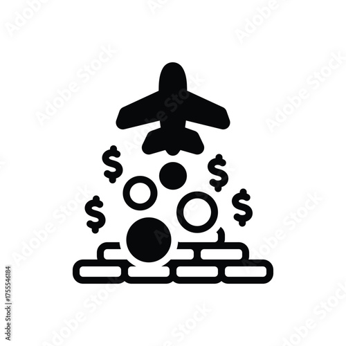 Black solid icon for pinnacle achievement