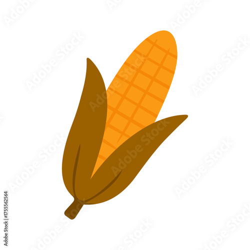 Corn Flat Vector Illustration
